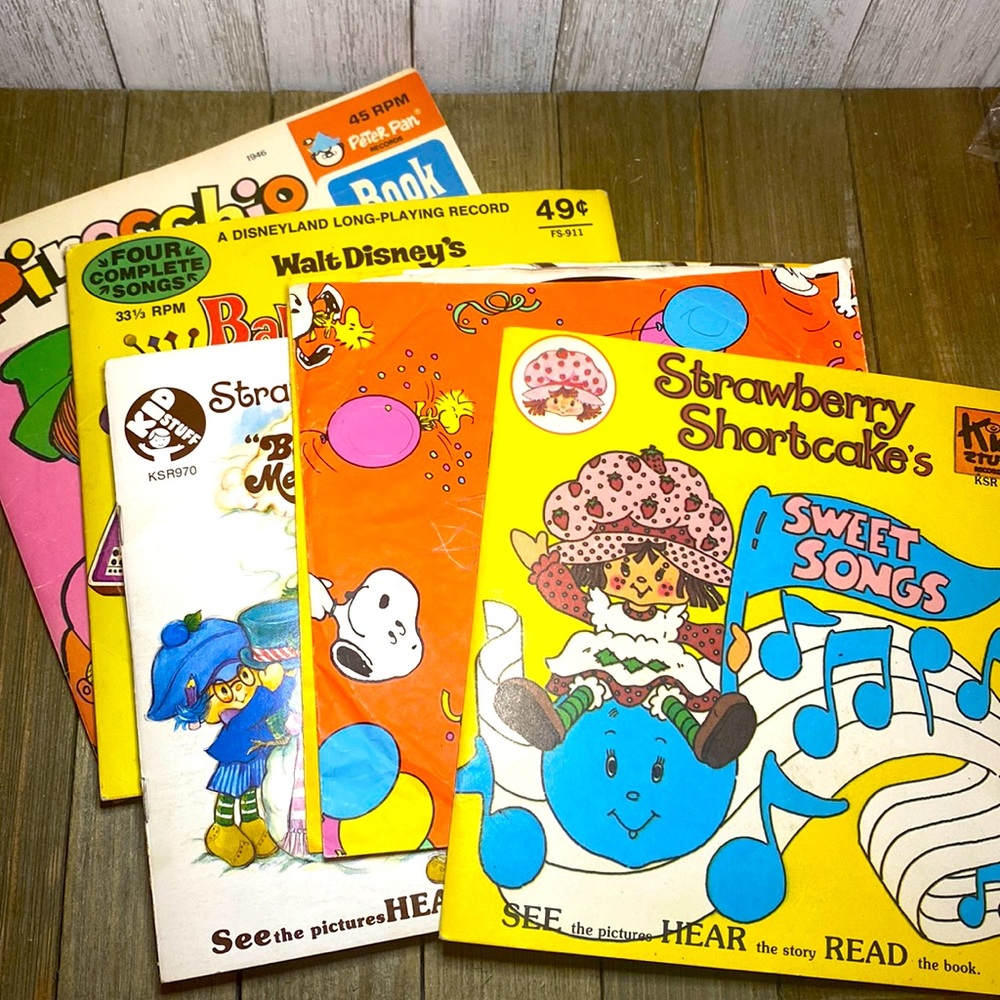 Vintage storybook vinyls lot of 6